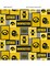 Sykel Enterprises-University of Iowa Fleece Fabric-Iowa Hawkeyes College Patch Fleece Blanket Fabric-Sold by the yard